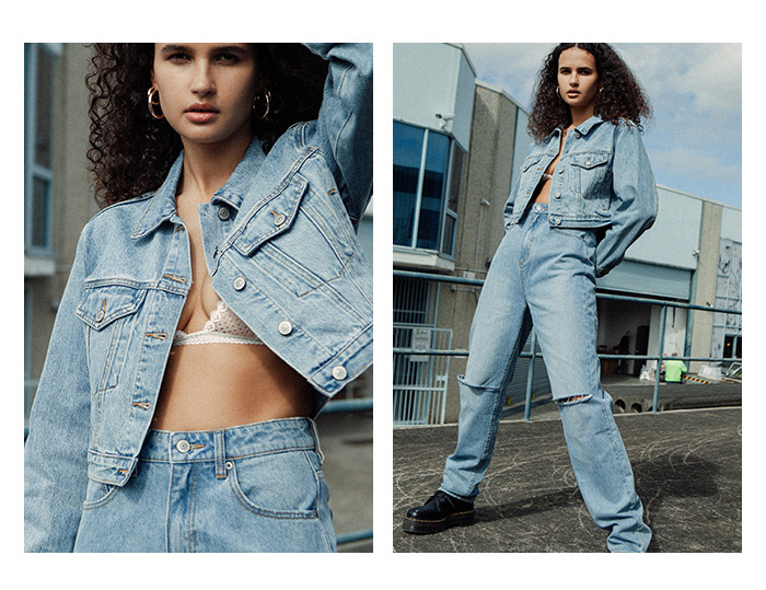 robin loose slit jeans bleach blue