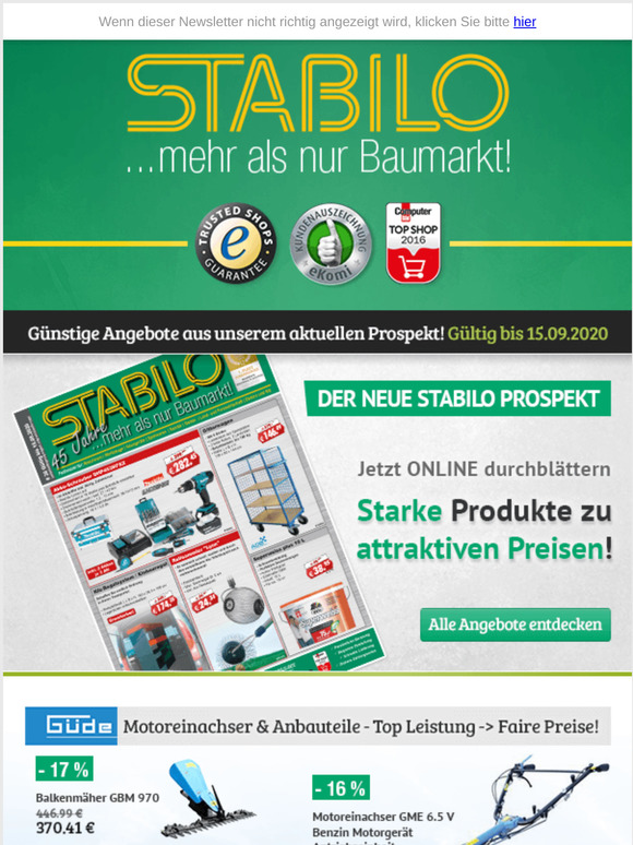 Stabilo Baumarkt: Der neue STABILO Prospekt ist da - mit tollen ...