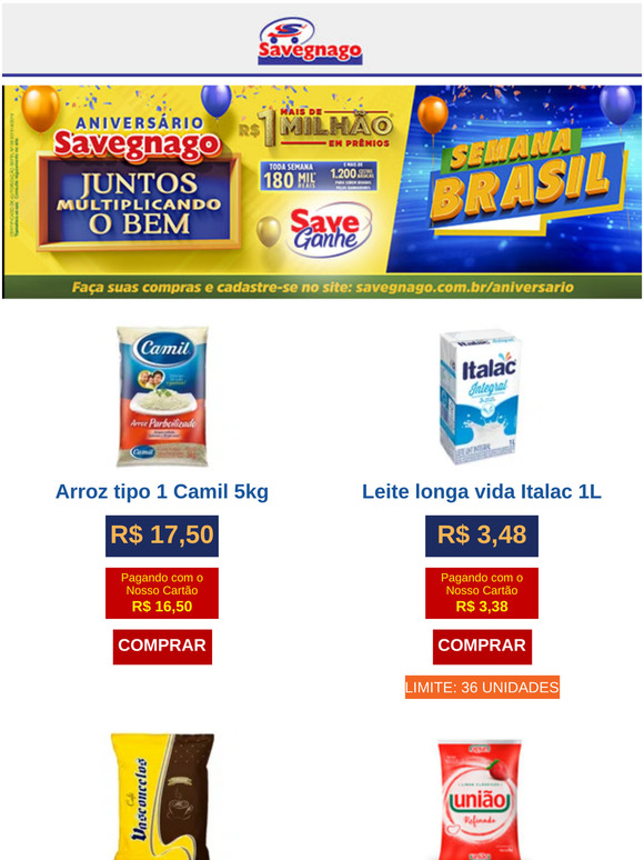 Economize ainda mais na Semana Brasil e não perca a Segunda Limpa Tudo!