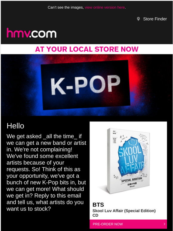 Hmv New K Pop Pre Orders Milled