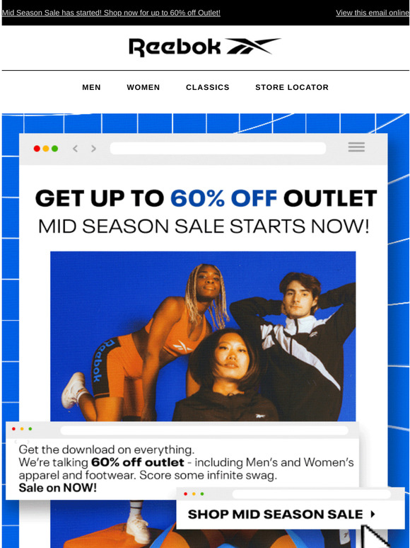 Reebok mid season sale Clearance