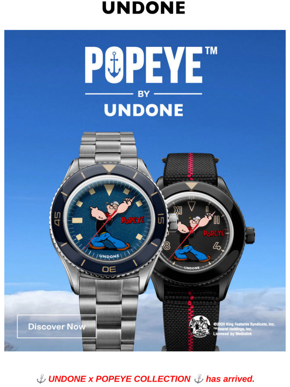 Undone Watches Undone X Popeye Is Here And Its Going Quick Milled