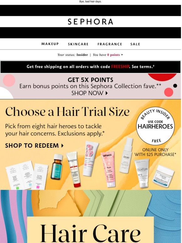 Sephora Take the hair quiz ️ Get your results ️ Get a trial size ️ ️ ️
