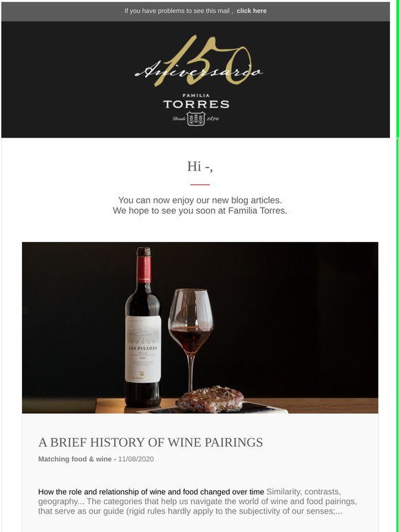 Delve into wine culture with new articles from Familia Torres