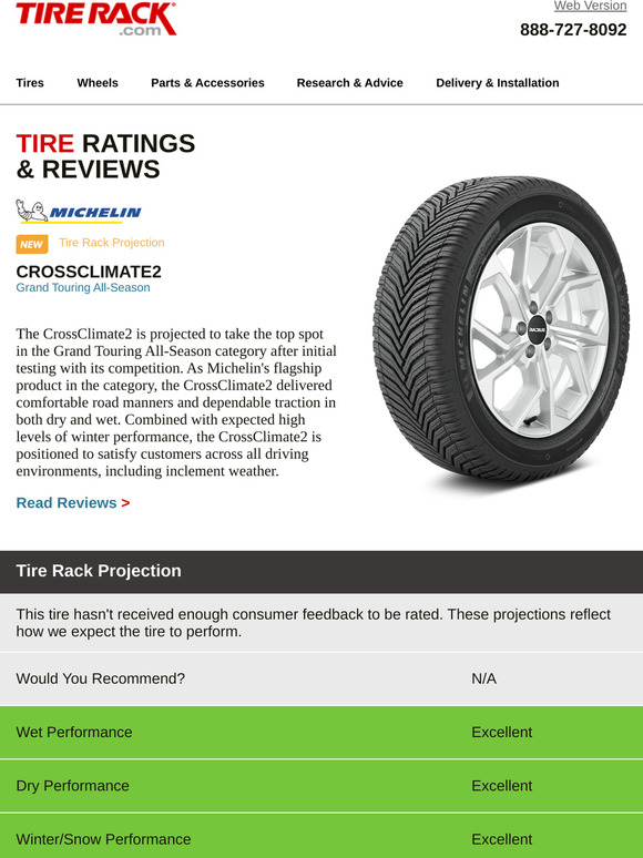 Tire Rack Michelin's CrossClimate² Poised for a Strong Debut Milled