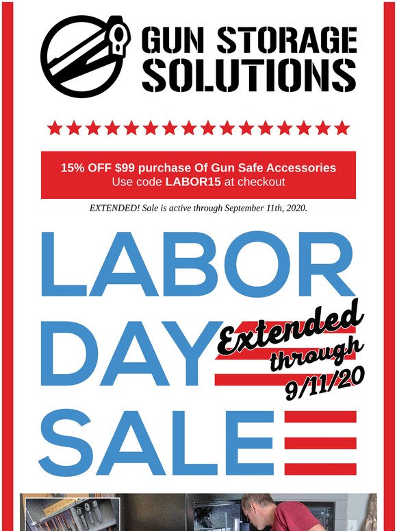 Labor Day Sale EXTENDED - 15% OFF $99 Purchase!