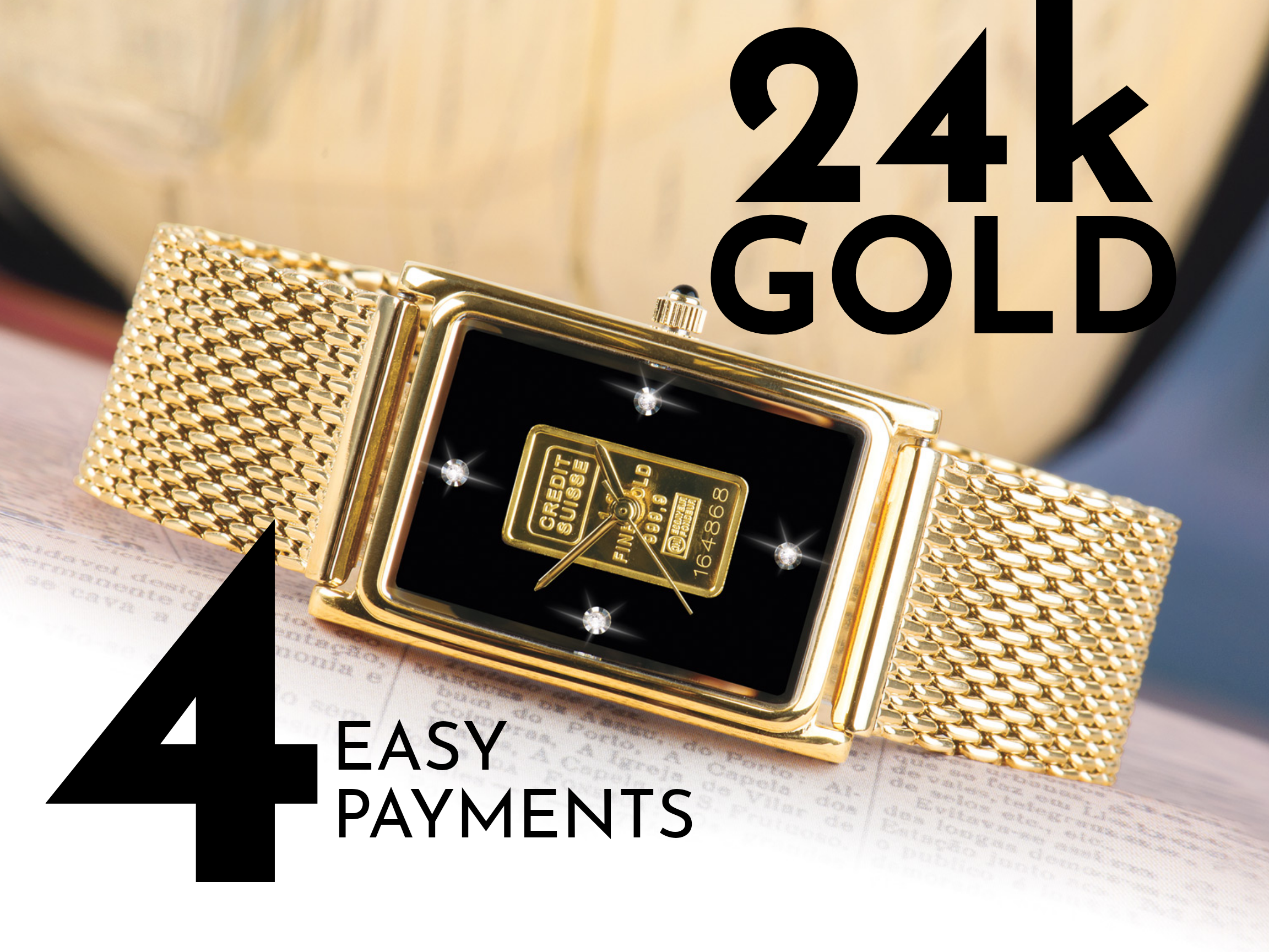 24k gold watch