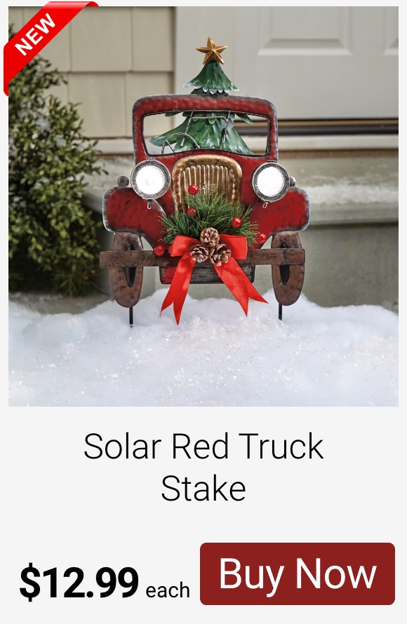 Lakeside Collection Nostalgic Red Truck Decor Milled