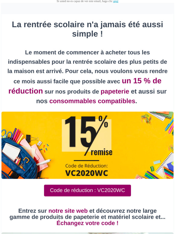 RÉDUCTION de 15% pour la rentrée scolaire ! ✍️🖍