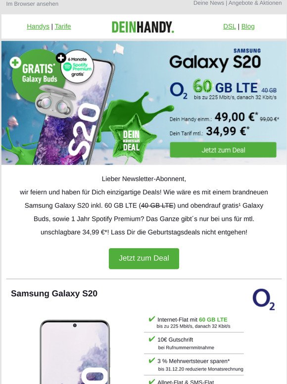 Geschenke: Samsung Galaxy S20 | S20+ mit gratis¹ Galaxy Buds!