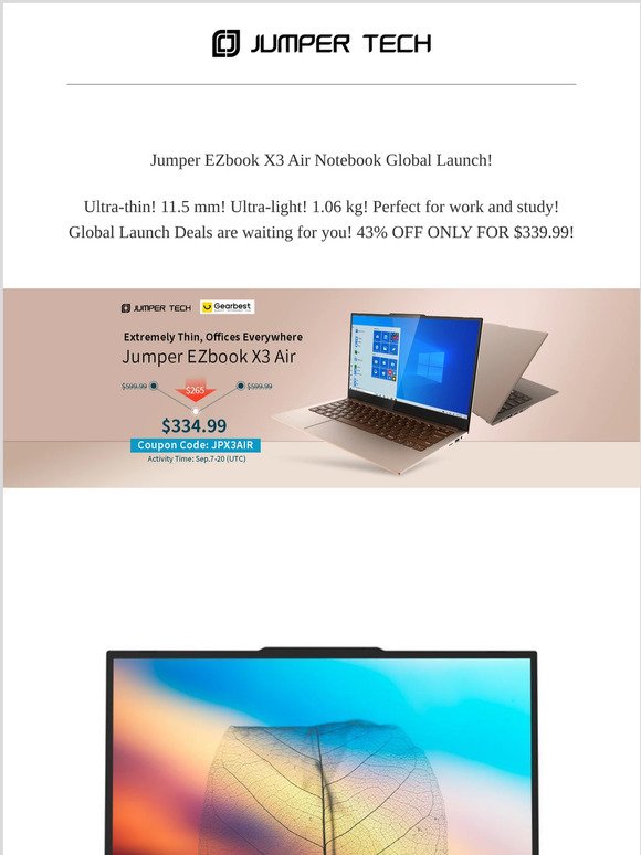 Jumper EZbook X3 Air Notebook Global Launch!
