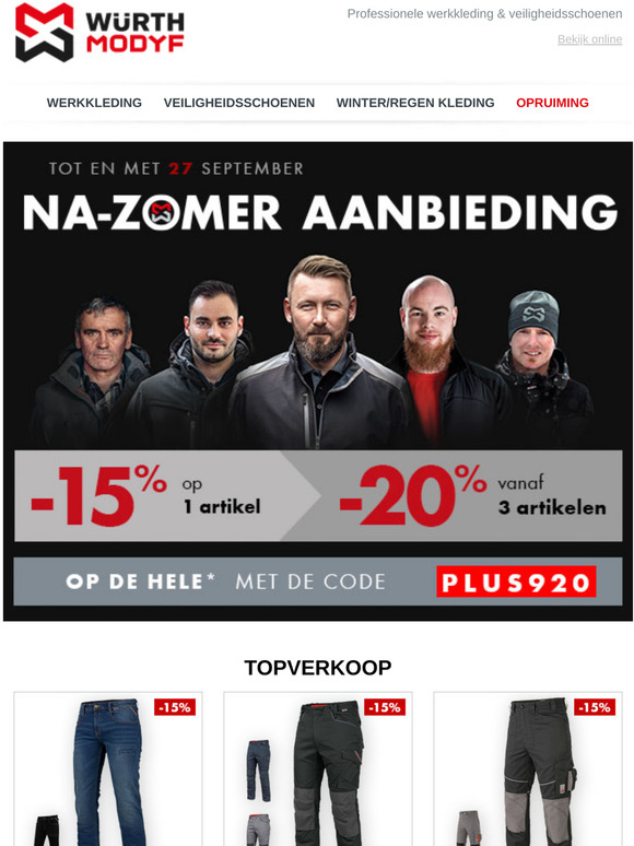 NA-ZOMER Aanbieding : -15% op et 1ste artikel & -20% op het 3de artickel !