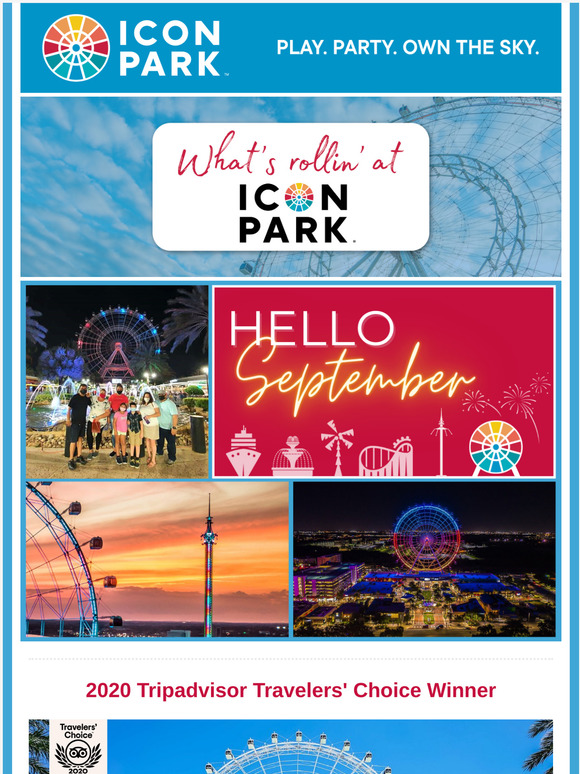 What's rollin' at ICON Park - September Newsletter