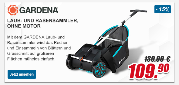 und Rasensammler Gardena Laub
