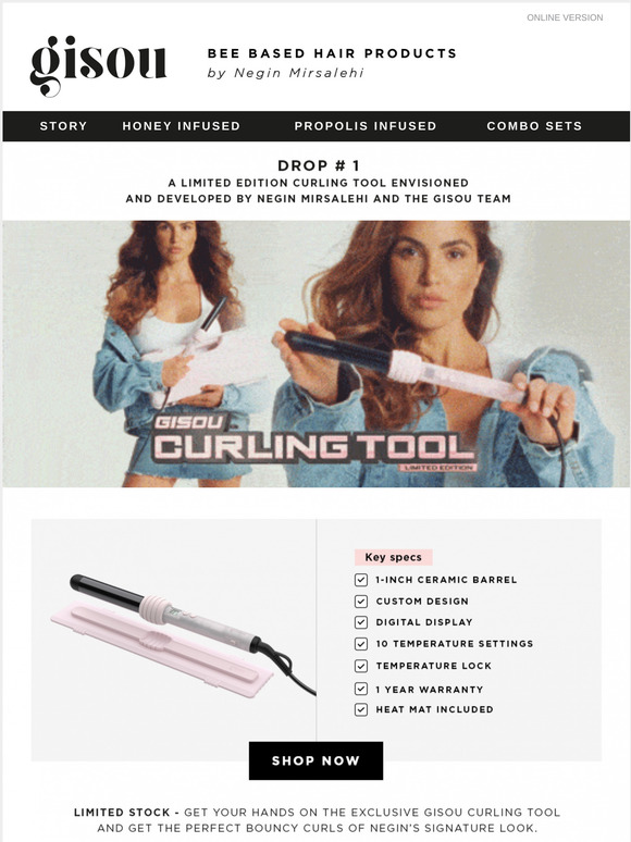 gisou curling iron