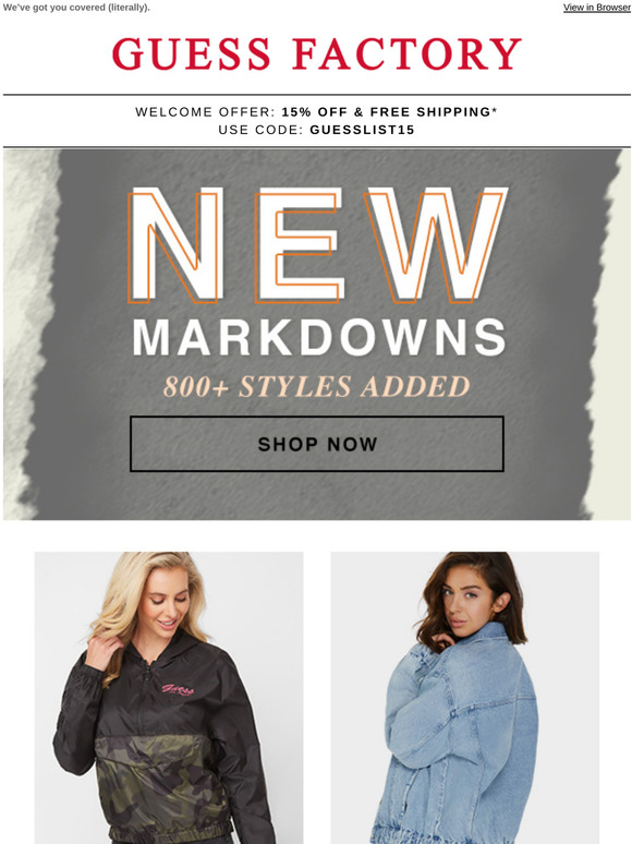 guess factory canada Jackets that Adapt / New Markdowns Milled