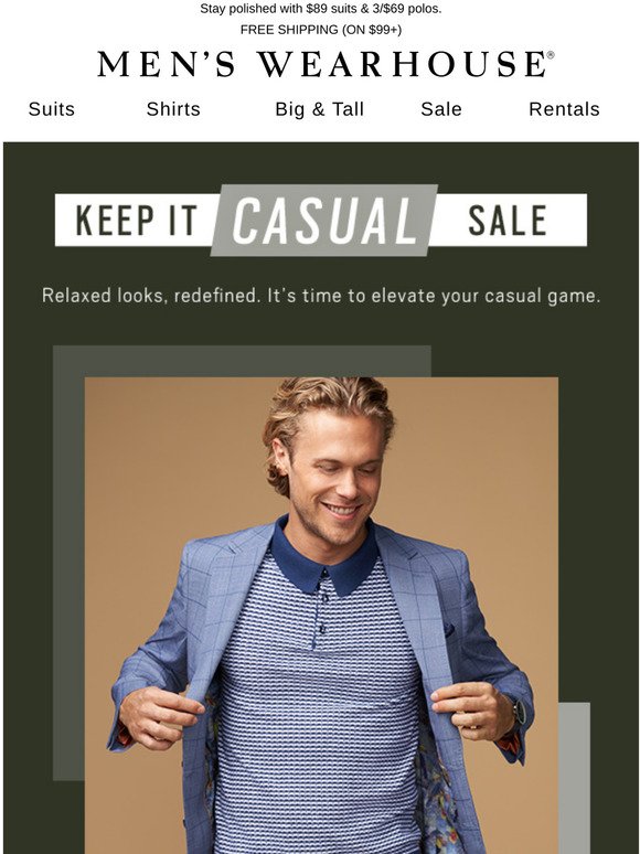 Men's Wearhouse: Keep it Casual SALE on looks you like! | Milled