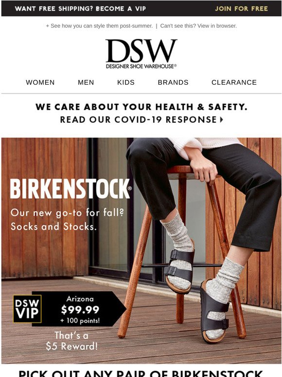 designer shoe warehouse birkenstock