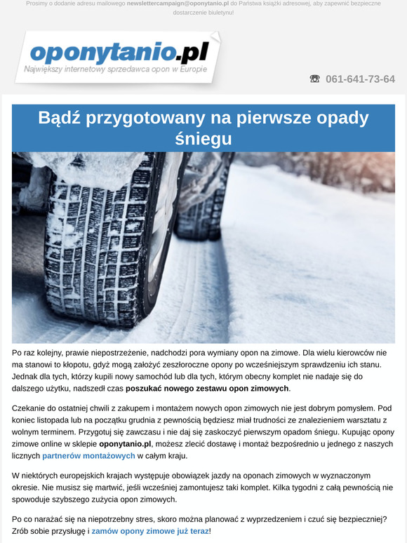 Dlaczego warto wcześniej kupić opony zimowe?