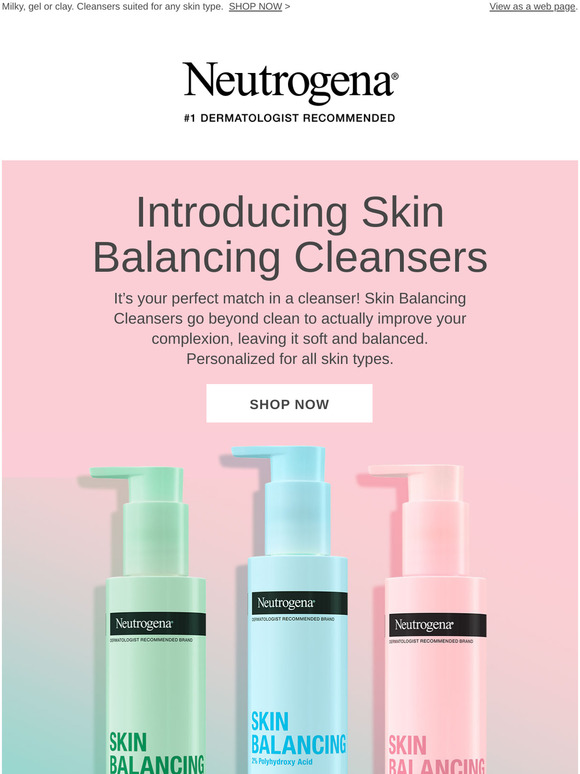 neutrogena skin balancing purifying gel cleanser