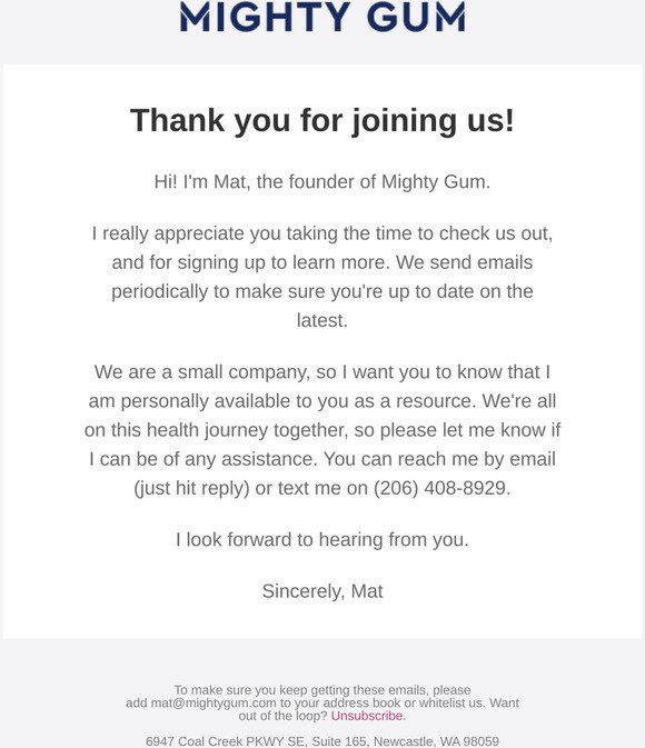 Welcome to Mighty Gum!