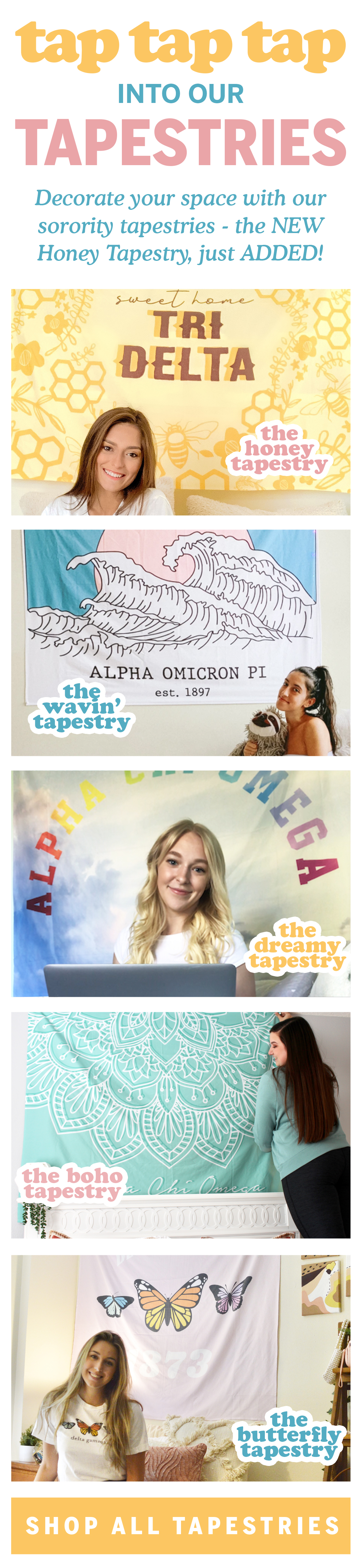 sorority tapestry