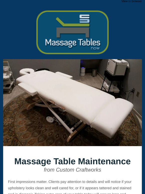Massage Table Maintenance