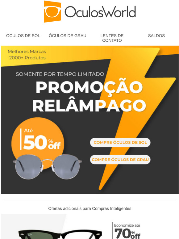 Chegou a Promoção Relâmpago! Compre agora e economize mais