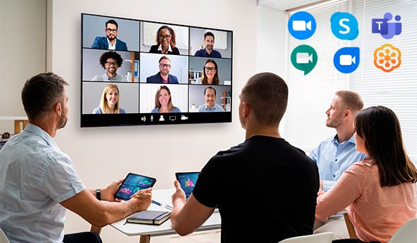 Mit unseren einfach zu bedienenden Videokonferenz-Lösungen können Sie überall problemlos kommunizieren!