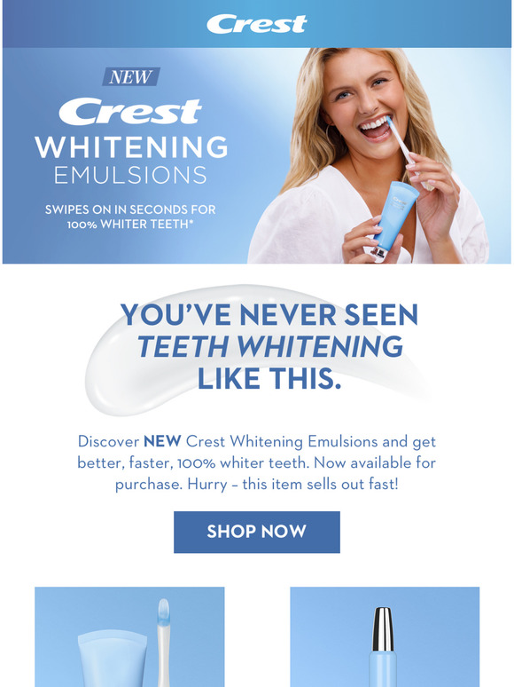 Crest Whitening Emulsions