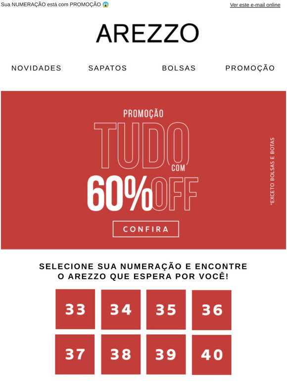 Arezzo: Sua NUMERAÇÃO está com PROMOÇÃO 😱 | Milled
