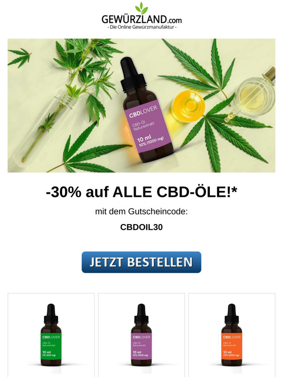 -30% AUF ALLE CBD ÖLE!