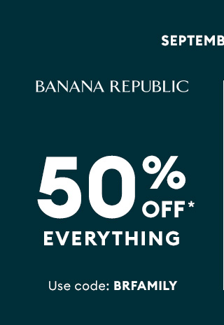 banana republic 50 off everything