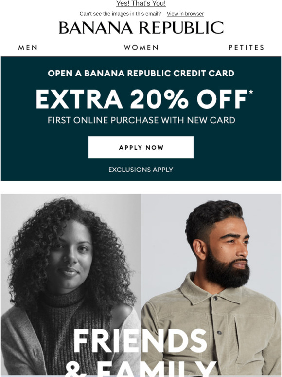 banana republic 50 off everything