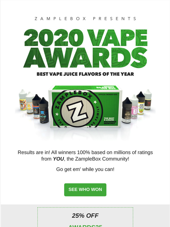 Guess who one "Best Vape Juice of the Year"?!