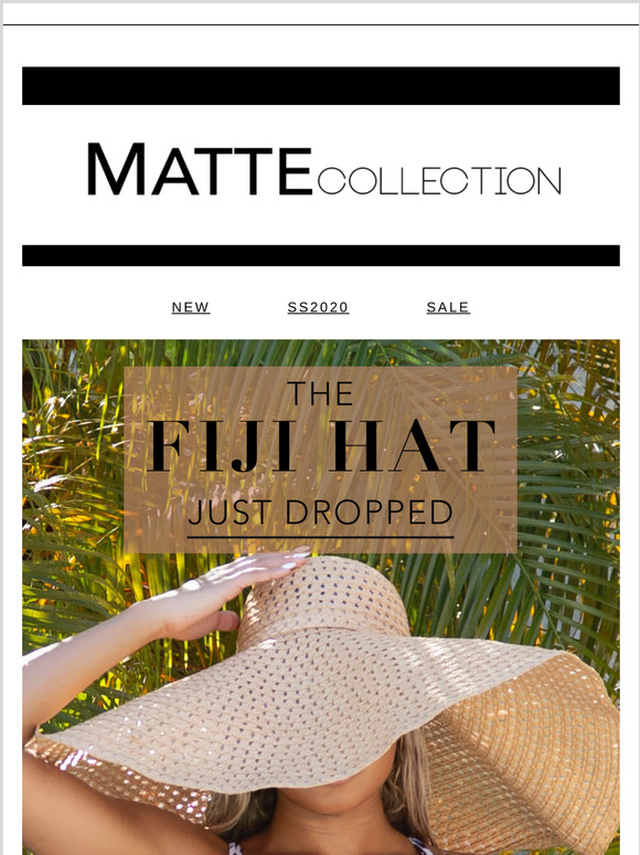 matte collection beach hat