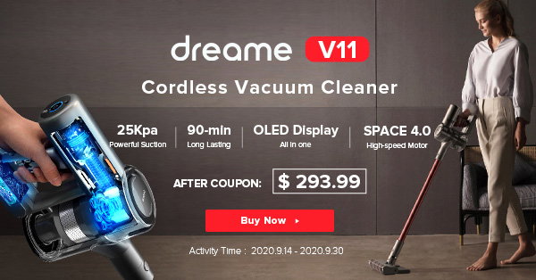 Buy Xiaomi Dreame V11 Handheld Cordless Vacuum Cleaner For Just $299.99 ( Coupon Deal) - XiaomiToday