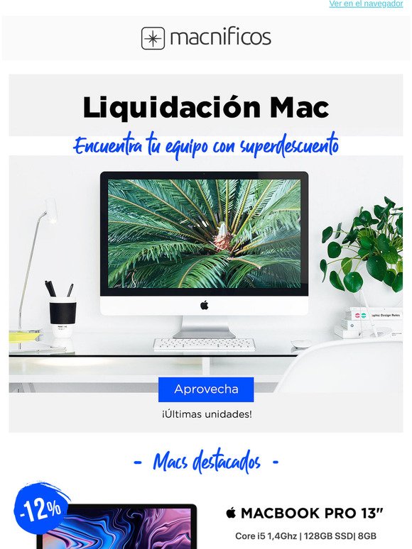 Liquidación Mac y iPad Pro. Últimas unidades