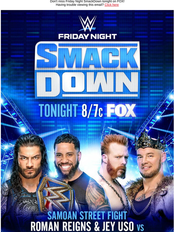 Wwe Samoan Street Fight Tonight On Smackdown 87c On Fox Milled