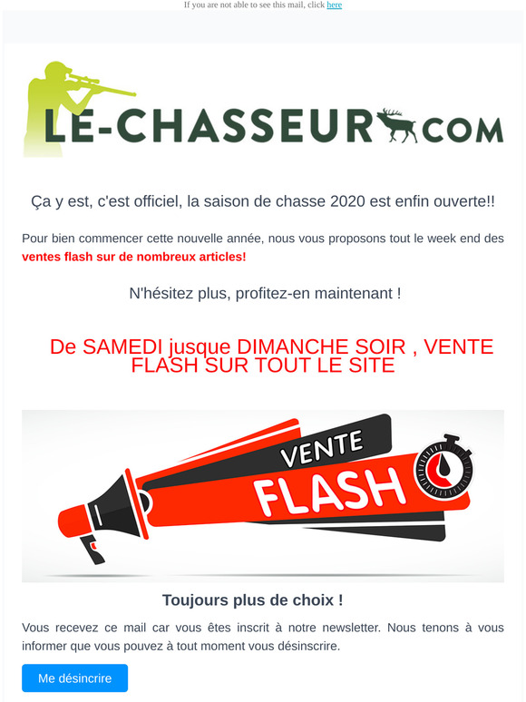 C'est parti pour les Ventes flash du week end !
