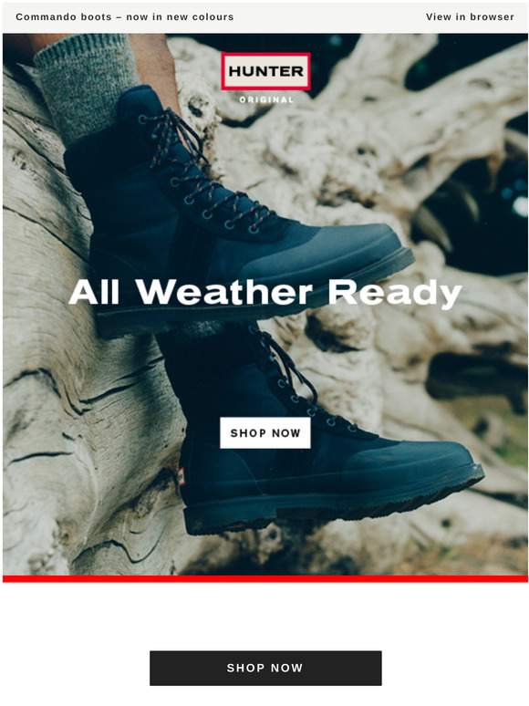 hunter commando boots mens