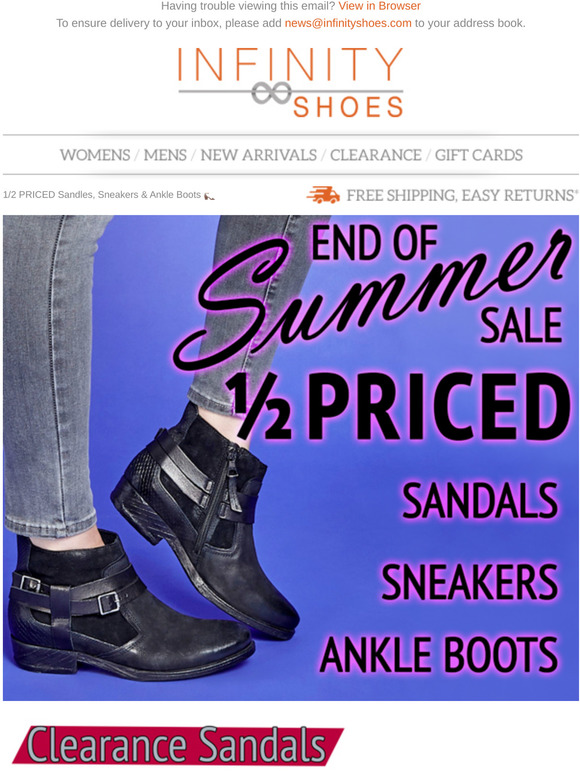 1/2 PRICED Sandles, Sneakers & Ankle Boots 👡