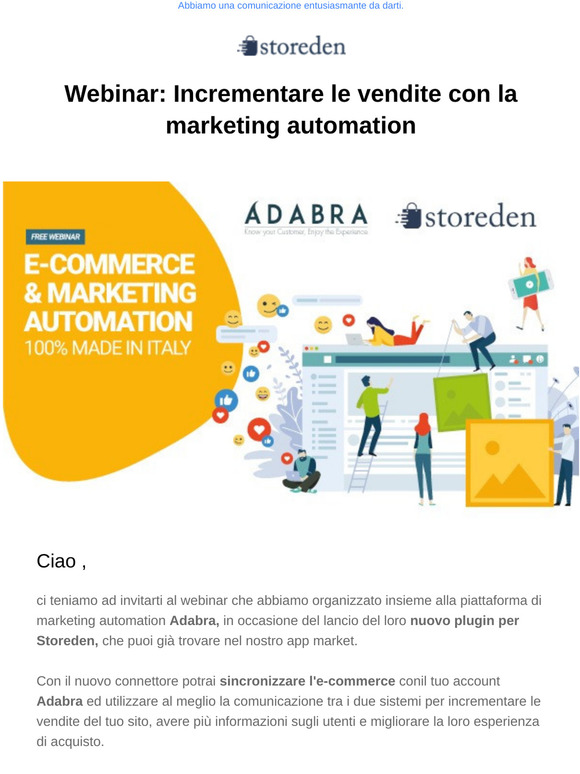 Webinar: incrementare le vendite con la marketing automation