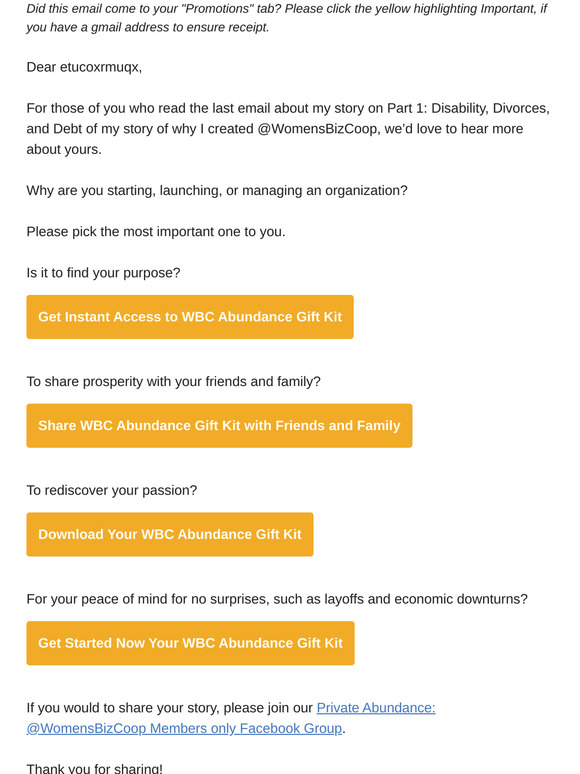 What's Your @WomensBizCoop Story?