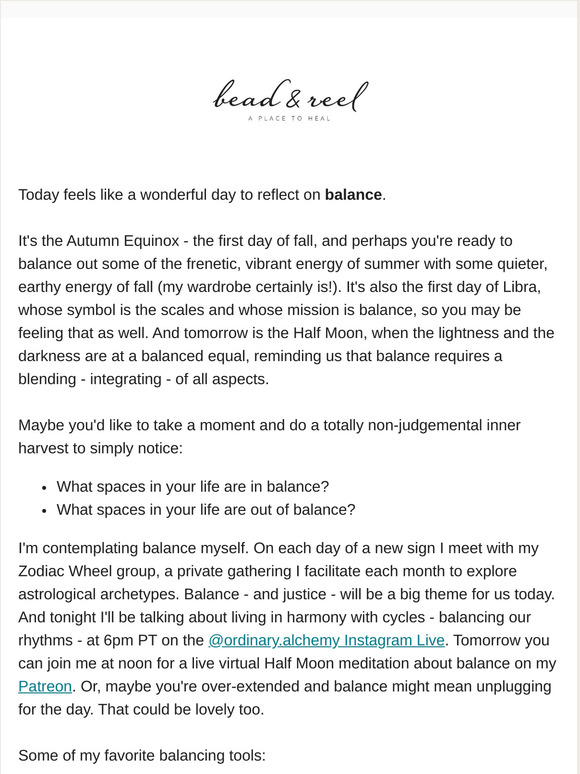 Finding balance
