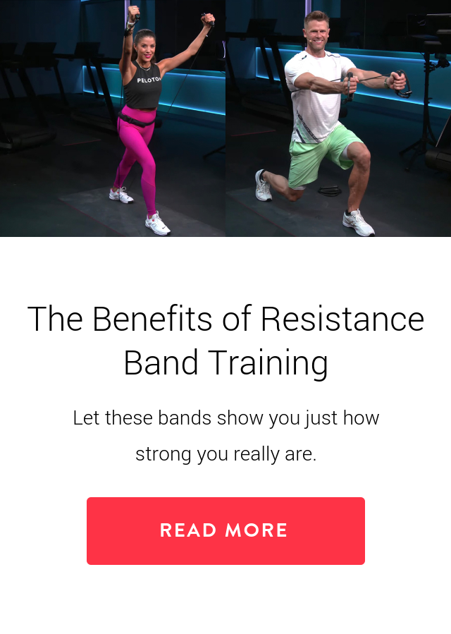 peloton workout with resistance bands