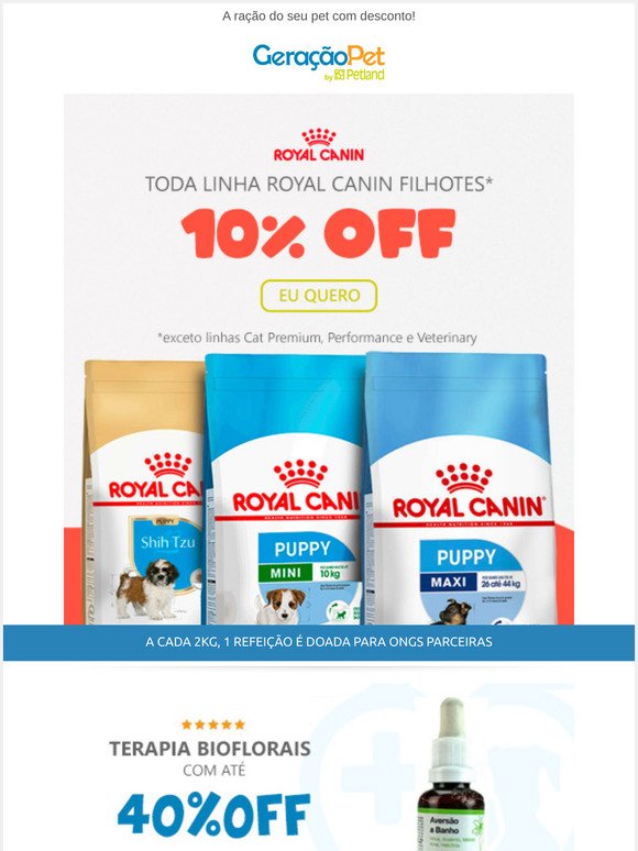 Royal Canin com 10%OFF SÓ HOJE