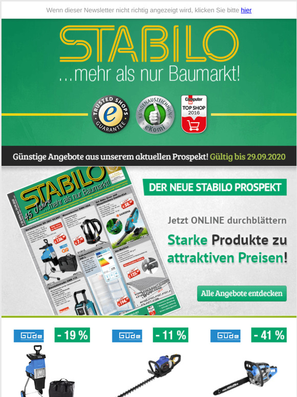 Stabilo Baumarkt Der neue STABILO Prospekt ist da Jetzt aktuelle