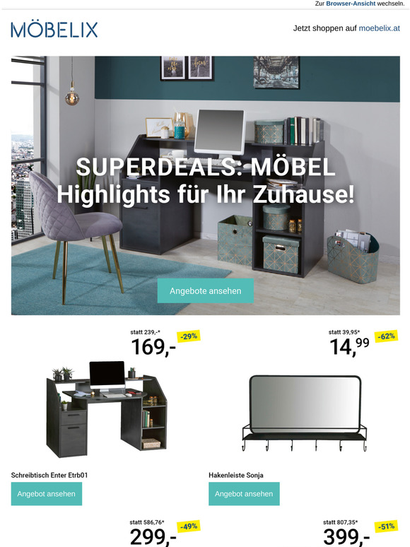 moebelix.at: Möbel Superdeals ab €15 🤩 Jetzt staunen und sparen! | Milled