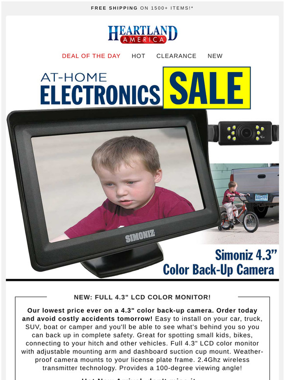 Heartland America 57 Off Simoniz 4 3 Color Back Up Camera New 69 99 Milled